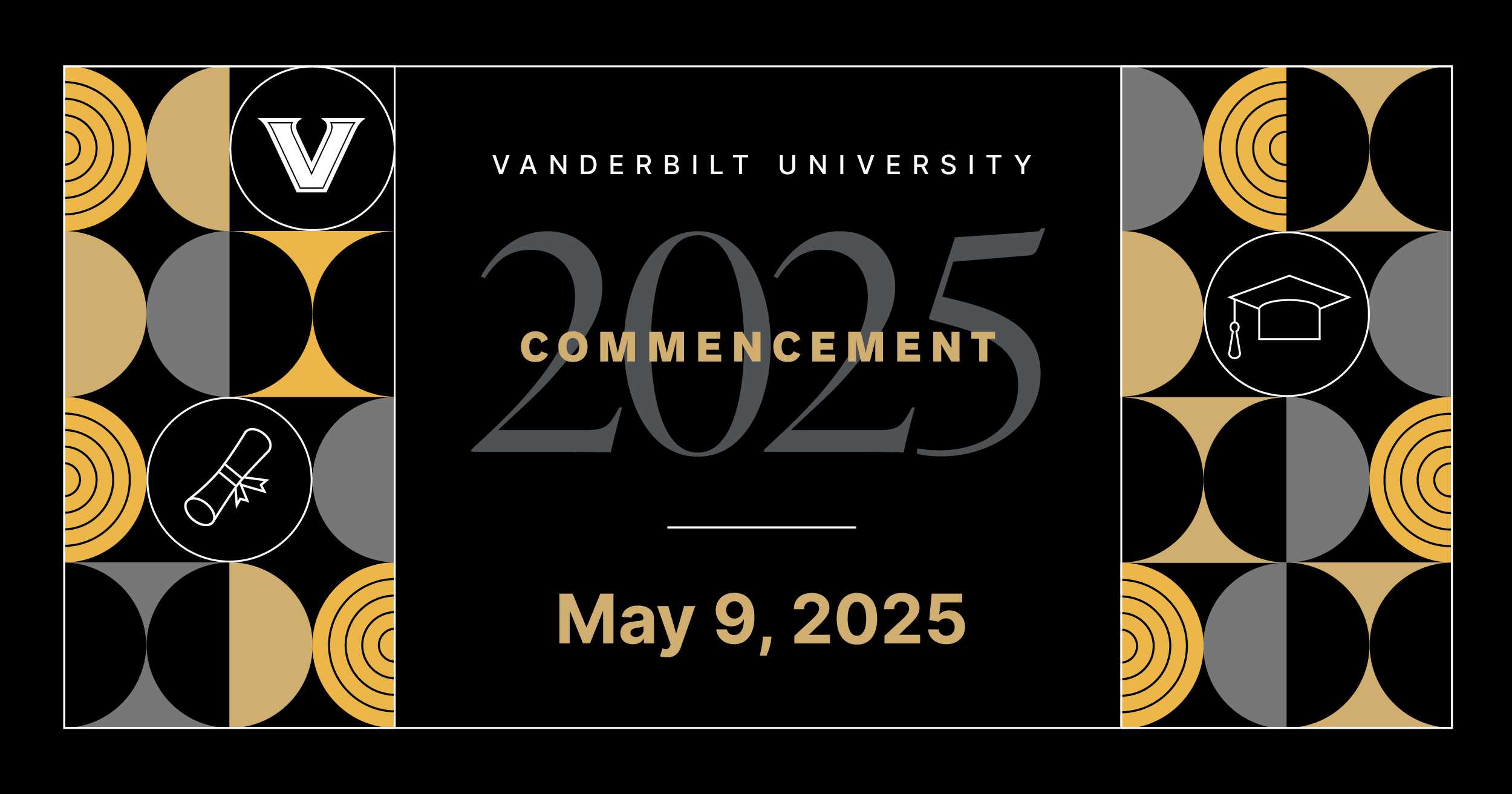 Graduating seniors photo with circle embellishments