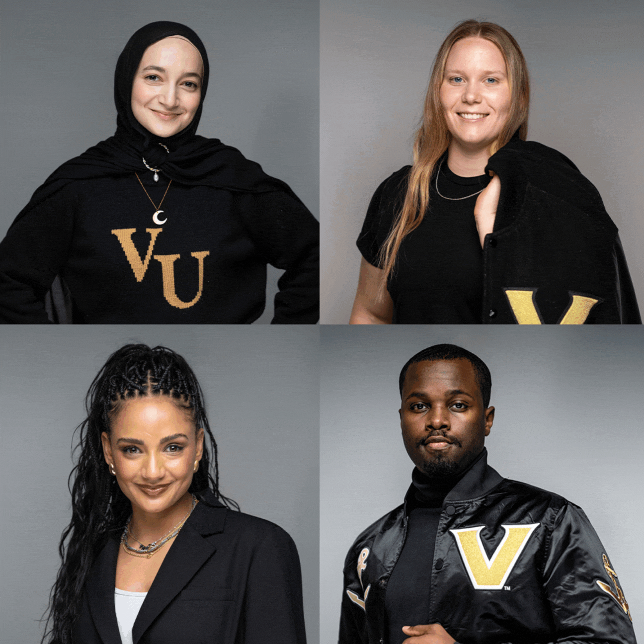 From top left to bottom right: Duaa Faquih, Sarah Marvin, Keira Claessen-Womack, and Malcolm Travis Brown
